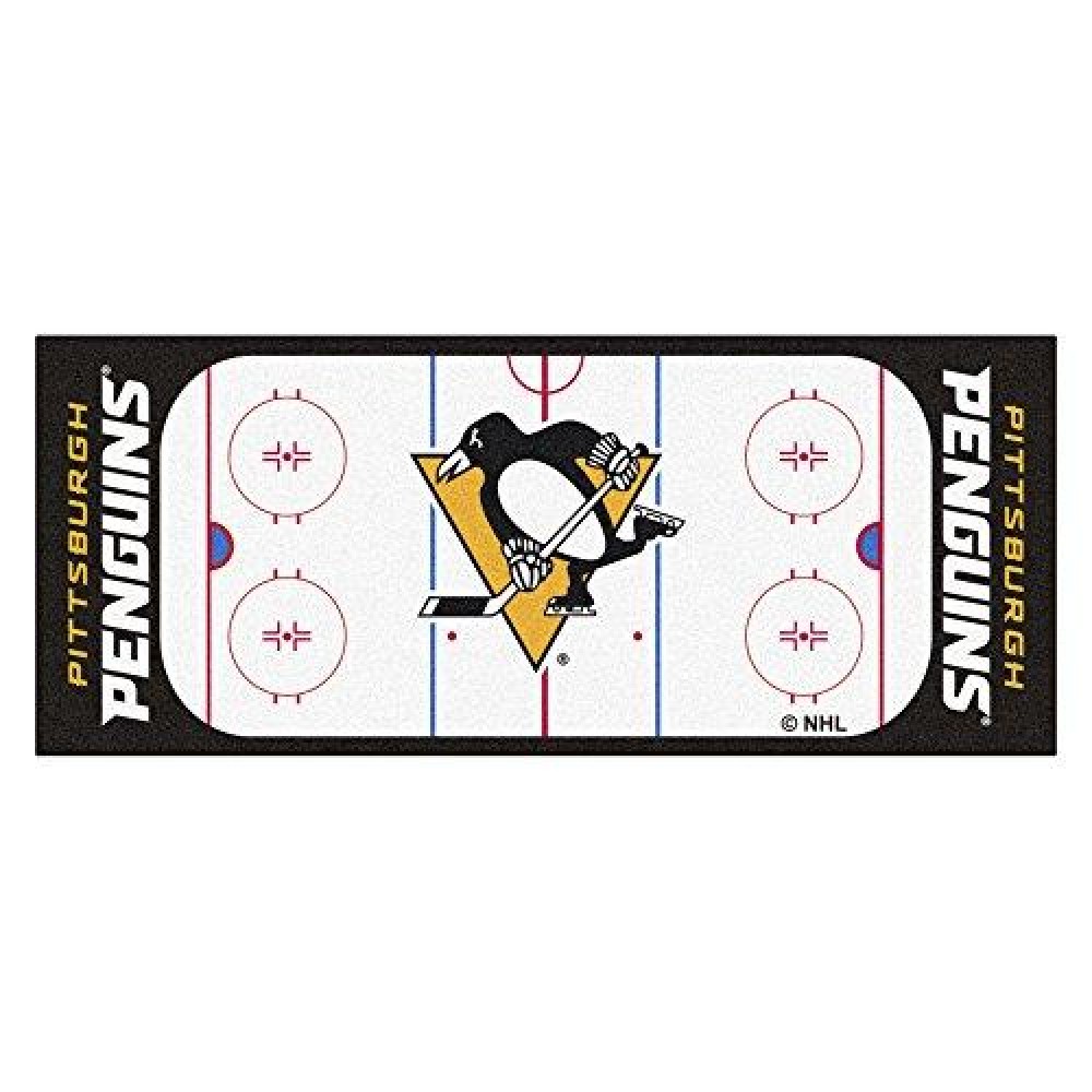 Fanmats Nhl Pittsburgh Penguins Nylon Face Football Field Runner , 30X72