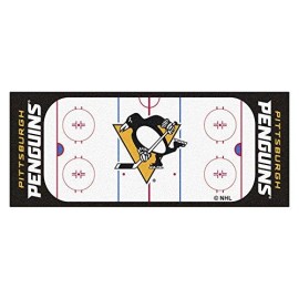 Fanmats Nhl Pittsburgh Penguins Nylon Face Football Field Runner , 30X72