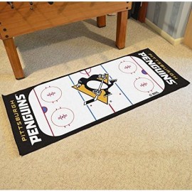 Fanmats Nhl Pittsburgh Penguins Nylon Face Football Field Runner , 30X72