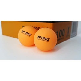 Ipong Training Table Tennis Balls 100 Pack - 40Mm 40+ Regulation Bulk Ping Pong Balls For Competition And Recreational Play - Serves As Great Cat Toys - Indoor And Outdoor Compatible - Orange Balls