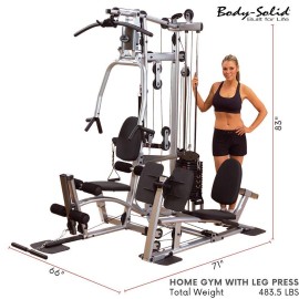 Powerline by Body-Solid P2LPX Home Gym Equipment with Leg Press, Grey/Black