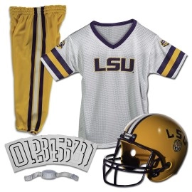 Franklin Sports NCAA LSU Tigers Kids College Football Uniform Set - Youth Uniform Set - Includes Jersey, Helmet, Pants - Youth Medium