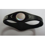 Power Balance Silicone Wristband Black with Black - MEDIUM