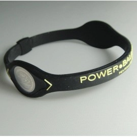 Power Balance Silicone Wristband Black with Black - MEDIUM