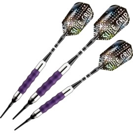 Viper Sure Grip Soft Tip Darts, Purple, 16 Grams