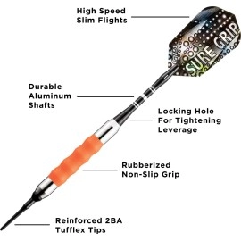 Viper Sure Grip Soft Tip Darts, Orange, 18 Grams