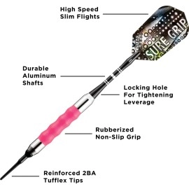 Viper Sure Grip Soft Tip Darts, Pink, 18 Grams