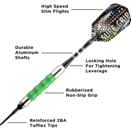 Viper Sure Grip Soft Tip Darts, Green, 18 Grams