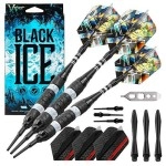 Viper Black Ice Soft Tip Darts With Silver Rings, 16 Grams