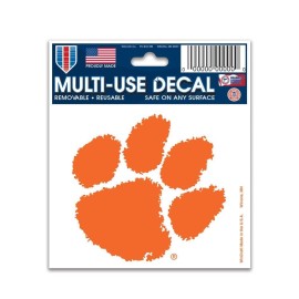 Wincraft Ncaa Clemson Tigers Decal3X4 Multi Use Decal Team Colors One Size