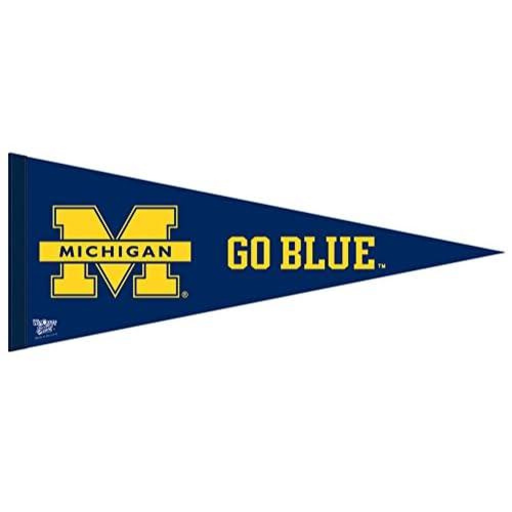 Wincraft Ncaa 90993013 University Of Michigan Premium Pennant, 12 X 30