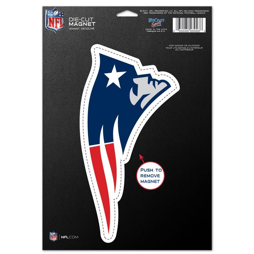 Wincraft Nfl New England Patriots 83761010 Die Cut Logo Magnet 6.25 X 9 Black