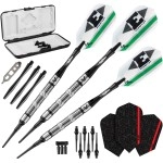 Viper by GLD Products unisex adult Ringed darts, Black, 3 Precision Grooved Grip Points US