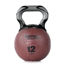 AGM Group AeroMat Elite Kettlebell Medicine Balls 25 LBS Grey