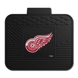FANMATS 10731 Detroit Red Wings Back Row Utility Car Mat - 1 Piece - 14in. x 17in., All Weather Protection, Universal Fit, Molded Team Logo