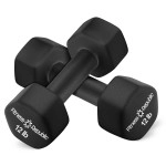 Fitness Republic 12Lb Neoprene Workout Dumbbells Set Of 2 - Non Slip, Anti Roll Exercise & Fitness Dumbbells - Hex Shaped Hand Weights For Men & Women - Ideal For Home And Gyms Training