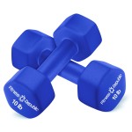 Fitness Republic 10Lb Neoprene Workout Dumbbells Set Of 2 - Non Slip, Anti Roll Exercise & Fitness Dumbbells - Hex Shaped Hand Weights For Men & Women - Ideal For Home And Gyms Training