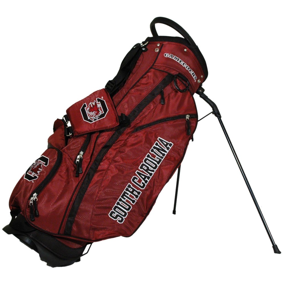 Team Golf Ncaa South Carolina Gamecocks Fairway Golf Stand Bag, Lightweight, 14-Way Top, Spring Action Stand, Insulated Cooler Pocket, Padded Strap, Umbrella Holder & Removable Rain Hood