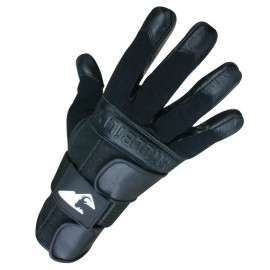 Hillbilly Wrist Guard Gloves - Full Finger (Black, Large)
