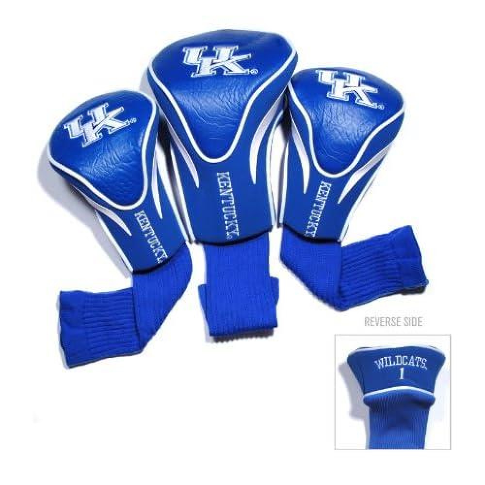 Team Golf Ncaa Kentucky Wildcats Contour Golf Club Headcovers (3 Count), Numbered 1, 3, & X, Fits Oversized Drivers, Utility, Rescue & Fairway Clubs, Velour Lined For Extra Club Protection, Multi Team Color (21994)