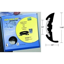 TACO Marine V11-9811WCM70-2 Rigid Vinyl Rub Rail Kit - 1-5/8