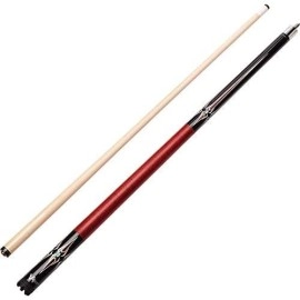Viper Sinister 58 2-Piece Billiard/Pool Cue, Black With Maroon/Cream Points, 18 Ounce