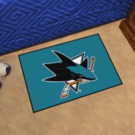 FANMATS 10667 San Jose Sharks Starter Mat Accent Rug - 19in. x 30in. | Sports Fan Home Decor Rug and Tailgating Mat