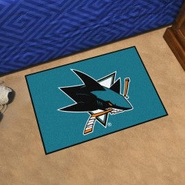 FANMATS 10667 San Jose Sharks Starter Mat Accent Rug - 19in. x 30in. | Sports Fan Home Decor Rug and Tailgating Mat