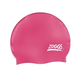 Zoggs Adult Swimming Caps, Comfortable Adult Swimming Hat, Non-Slip Lining Adult Swimming Hat, Shaped Swimming Cap, Chlorine Beating Zoggs Swim Cap (One Size), Pink
