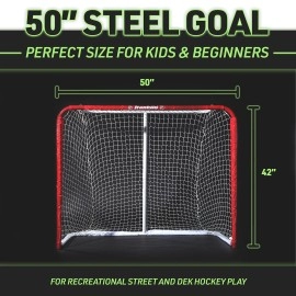 Franklin Sports Hockey Goal - NHL - Steel - 50 x 42 Inches