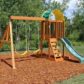 Kidkraft Andorra Cedar Wood Swing Set / Playset F24140, Gift For Ages 3-10