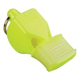 Fox 40 Classic CMG Safety Whistle with Breakaway Lanyard Neon