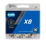 Kmc X8-93 - 8 Speed Silvergrey Chain,114L