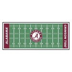 Fanmats - 7529 Ncaa University Of Alabama Crimson Tide Nylon Face Football Field Runner