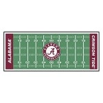 Fanmats - 7529 Ncaa University Of Alabama Crimson Tide Nylon Face Football Field Runner