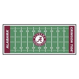 Fanmats - 7529 Ncaa University Of Alabama Crimson Tide Nylon Face Football Field Runner