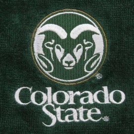 Team Golf Ncaa Colorado State Rams Embroidered Golf Towel, Checkered Scrubber Design, Embroidered Logo