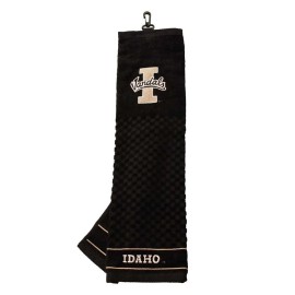 Team Golf Ncaa Idaho Vandals Embroidered Golf Towel, Checkered Scrubber Design, Embroidered Logo