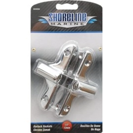 Chrome Zamak Oarlock Sockets