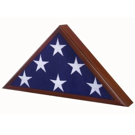 Star Legacy American Made Veteran Flag Case, Walnut