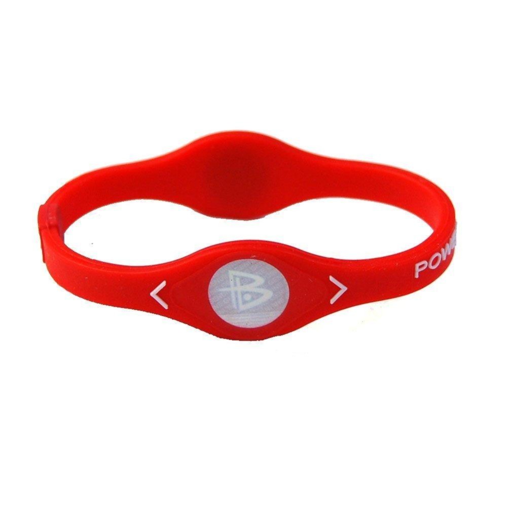 Power Balance Silicone Wristband Bracelet Large (Red with White Letters)