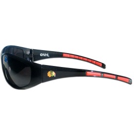 Siskiyou mens NHL Chicago Blackhawks Wrap Sunglasses,Large