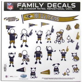 NFL Siskiyou Sports Fan Shop Baltimore Ravens Family Decal Set Large One Size Team Color