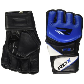 Rdx Authentic Leather Gel Tech Mma 6Oz Grappling Gloves Fight Boxing Ufc Punch Bag H