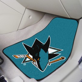 Fanmats 10672 NHL San Jose Sharks Front Row Nylon Carpet Car Mat - 2 Piece