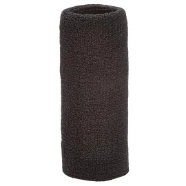 Unique Sports Wrist Towel - 6 inch long thick wristband, Black