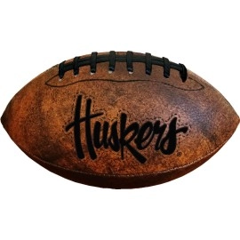 Ncaa Nebraska Cornhuskers Vintage Throwback Football 9-Inches