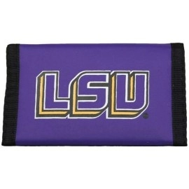 NCAA Rico Industries LSU Tigers Nylon Tri-Fold Wallet Nylon Tri-Fold Wallet, 3