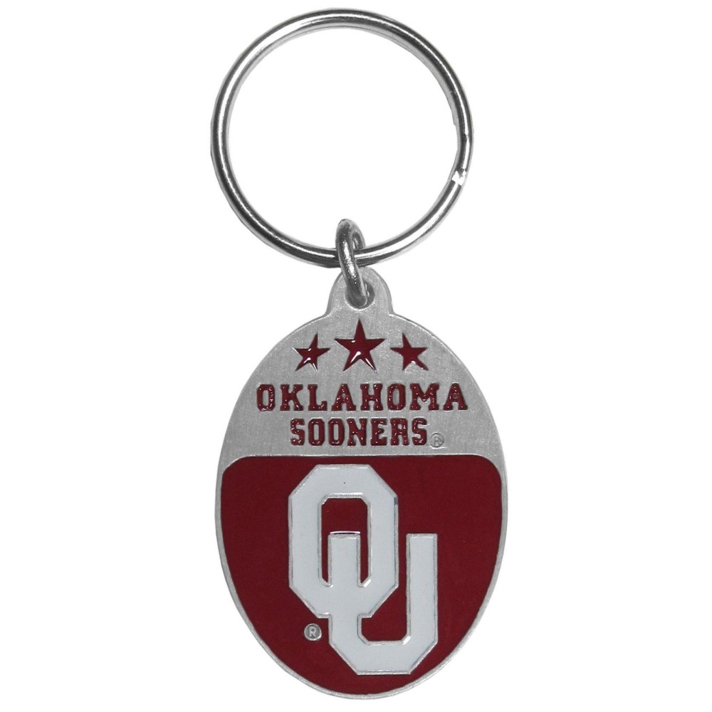 Ncaa Siskiyou Sports Fan Shop Oklahoma Sooners Carved Metal Key Chain One Size Team Color