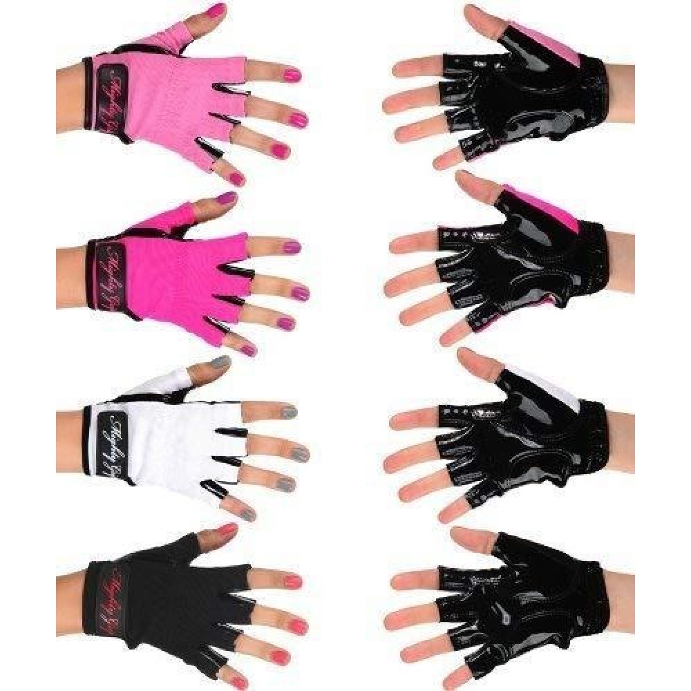 Mighty Grip Black Pole Dancing Gloves With Tack Strips For Gripping The Pole (Extra Small)